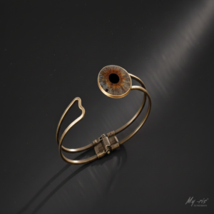 Kişiye Özel İris Çelik Kelepçe Bileklik